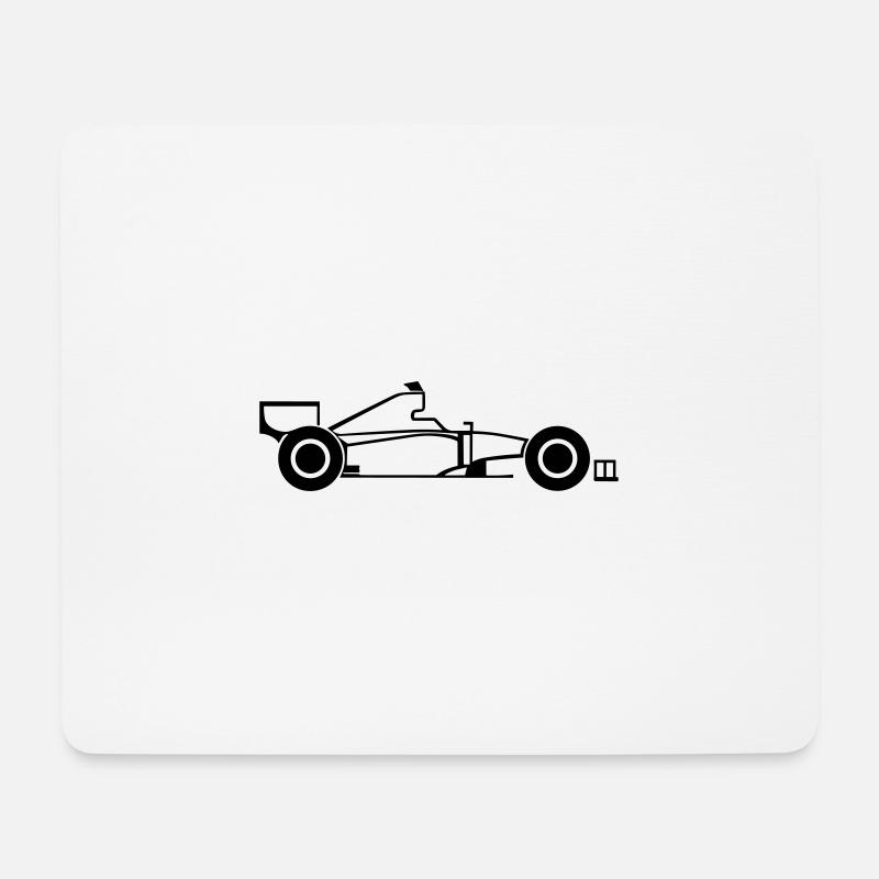 Voiture de course - Tapis de souris (format paysage) - blanc
