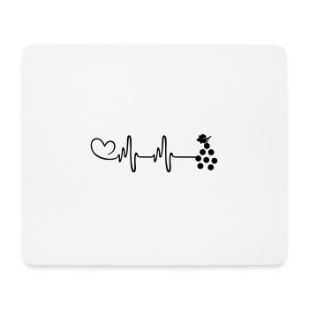 Raisin Pulse Cœur - Tapis de souris (format paysage) - blanc - Devant