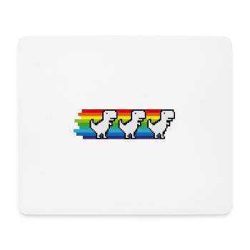 Chrome Dino Dance - Mousepad (Querformat) - Weiß - Vorne