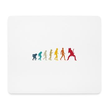 Funny metalhead evolution heavy metal music - Mouse Pad (horizontal) - white - Front