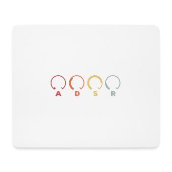 ADSR Modular Techno Festival Nerd Synthesizer - Mouse Pad (horizontal) - white - Front
