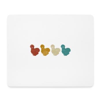 Poulets de soie Silkie Poulets - Tapis de souris (format paysage) - blanc - Devant
