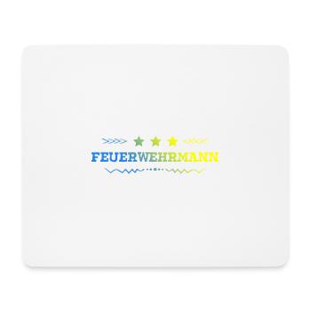 Feuerwehrmann Feuerwehr - Mousepad (Querformat) - Weiß - Vorne