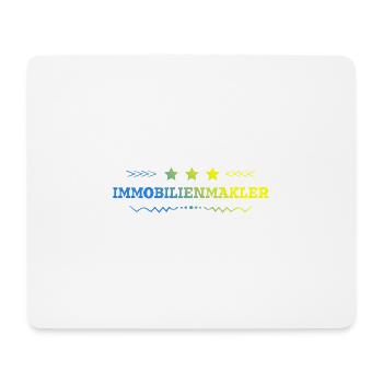 Immobilienmakler Beruf - Mousepad (Querformat) - Weiß - Vorne