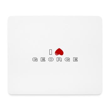 Ich hasse George - Mousepad (Querformat) - Weiß - Vorne
