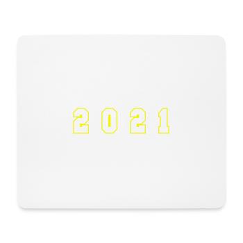 2021 Jahr Zahl - Mousepad (Querformat) - Weiß - Vorne