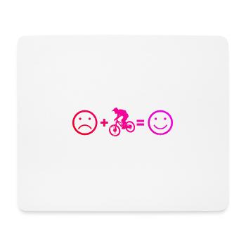 Herren MTB Radfahrer Mountainbike Mountainbiker - Mousepad (Querformat) - Weiß - Vorne