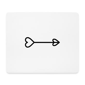 Herz-Pfeil - Mousepad (Querformat) - Weiß - Vorne