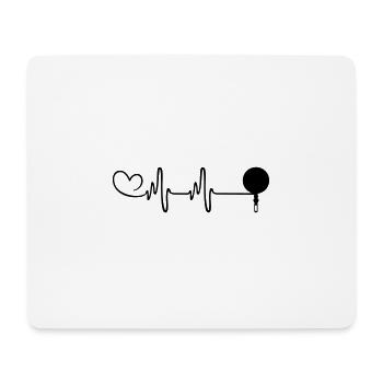 Pfanne Küche Herzschlag - Mousepad (Querformat) - Weiß - Vorne