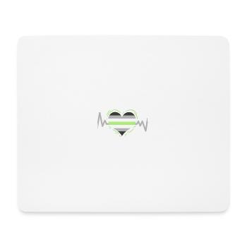 Agender Heartbeat Agender Pride - Mousepad (Querformat) - Weiß - Vorne