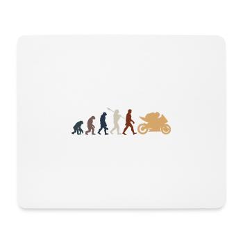 Motorcycle Evolution Vintage Shadow Biker - Mousepad (Querformat) - Weiß - Vorne