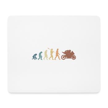 Motorcycle Evolution Vintage Shadow Biker - Mousepad (Querformat) - Weiß - Vorne