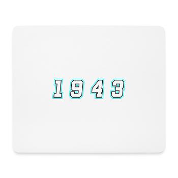 1943 Jahr Zahl - Mousepad (Querformat) - Weiß - Vorne