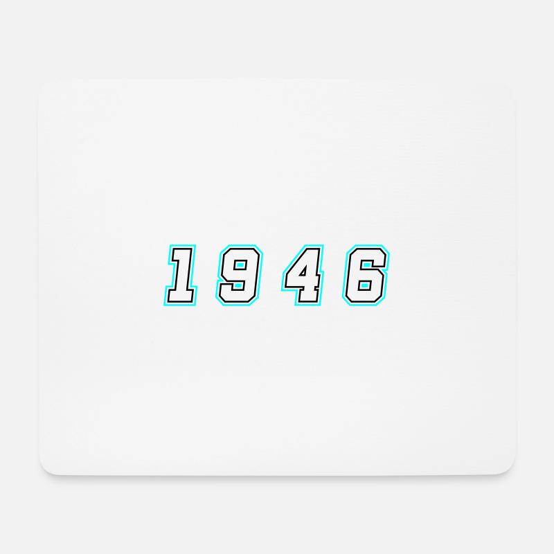 1946 Jahr Zahl - Mousepad (Querformat) - Weiß