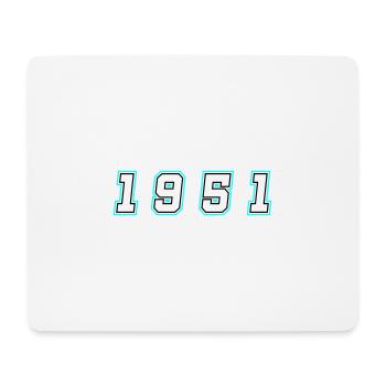 1951 Year Number - Mouse Pad (horizontal) - white - Front