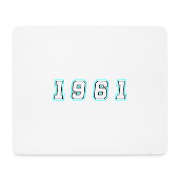 1961 Year Number - Mouse Pad (horizontal) - white - Front