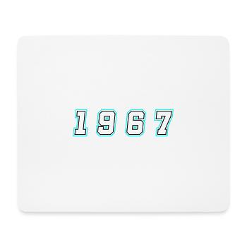 1967 Jahr Zahl - Mousepad (Querformat) - Weiß - Vorne