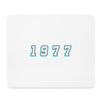 1977 Jahr Zahl - Mousepad (Querformat) - Weiß - Vorne