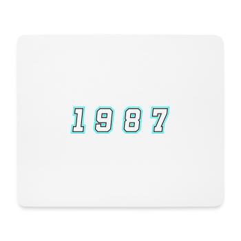 1987 Year Number - Mouse Pad (horizontal) - white - Front