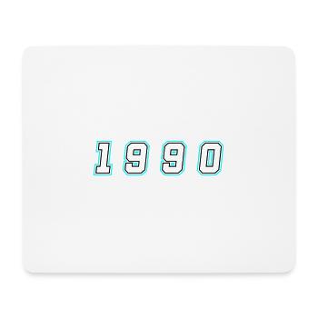 1990 Year Number - Mouse Pad (horizontal) - white - Front