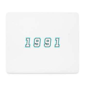 1991 Jahr Zahl - Mousepad (Querformat) - Weiß - Vorne