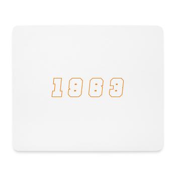 1963 Jahr Zahl - Mousepad (Querformat) - Weiß - Vorne