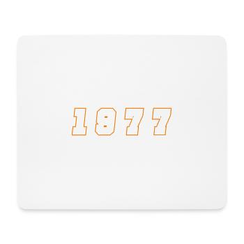 1977 Jahr Zahl - Mousepad (Querformat) - Weiß - Vorne