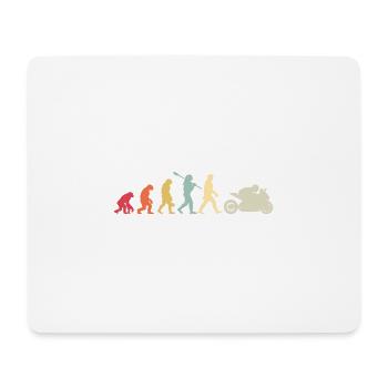 Moto Evolution Vintage Superbike Biker - Tapis de souris (format paysage) - blanc - Devant
