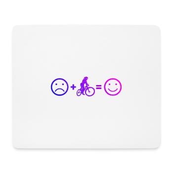 Cyclisme VTT Femmes Cyclisme Homme - Tapis de souris (format paysage) - blanc - Devant