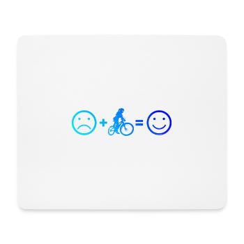 Homme VTT VTT Cyclisme - Tapis de souris (format paysage) - blanc - Devant