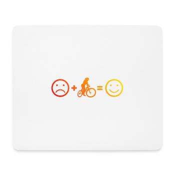 VTT VTT Homme VTT Cycliste Cycliste - Tapis de souris (format paysage) - blanc - Devant