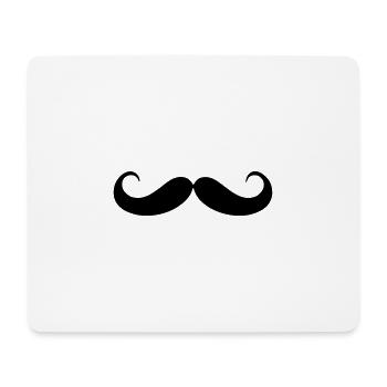 Moustache - Tapis de souris (format paysage) - blanc - Devant
