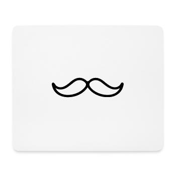 Moustache - Tapis de souris (format paysage) - blanc - Devant