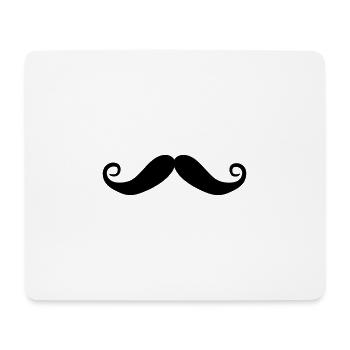 Moustache - Tapis de souris (format paysage) - blanc - Devant