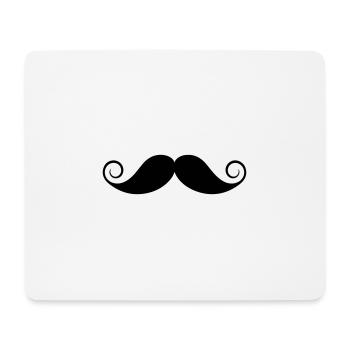 Moustache - Tapis de souris (format paysage) - blanc - Devant
