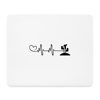 Cactus pulse heartbeat - Mouse Pad (horizontal) - white - Front
