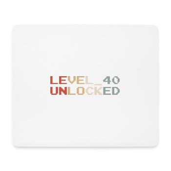 Niveau 40 Achievement Unlocked - 40th Birthday Gift - Tapis de souris (format paysage) - blanc - Devant