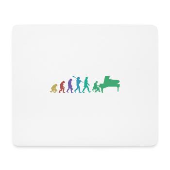 Evolution of man Piano Musician Retro Vintage - Mousepad (Querformat) - Weiß - Vorne