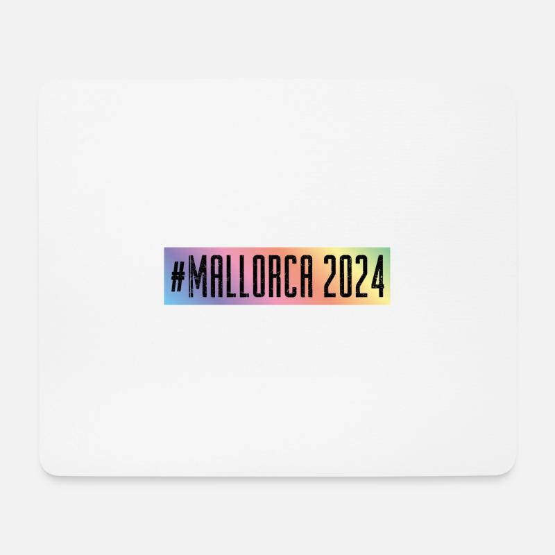 Mallorca 2024 Bunt - Mousepad (Querformat) - Weiß