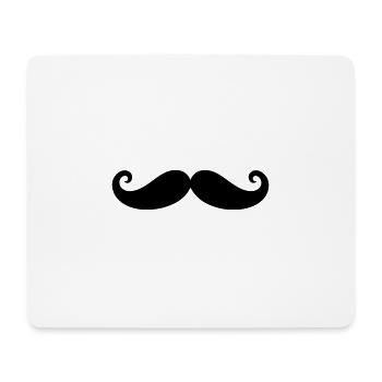 Moustache - Tapis de souris (format paysage) - blanc - Devant