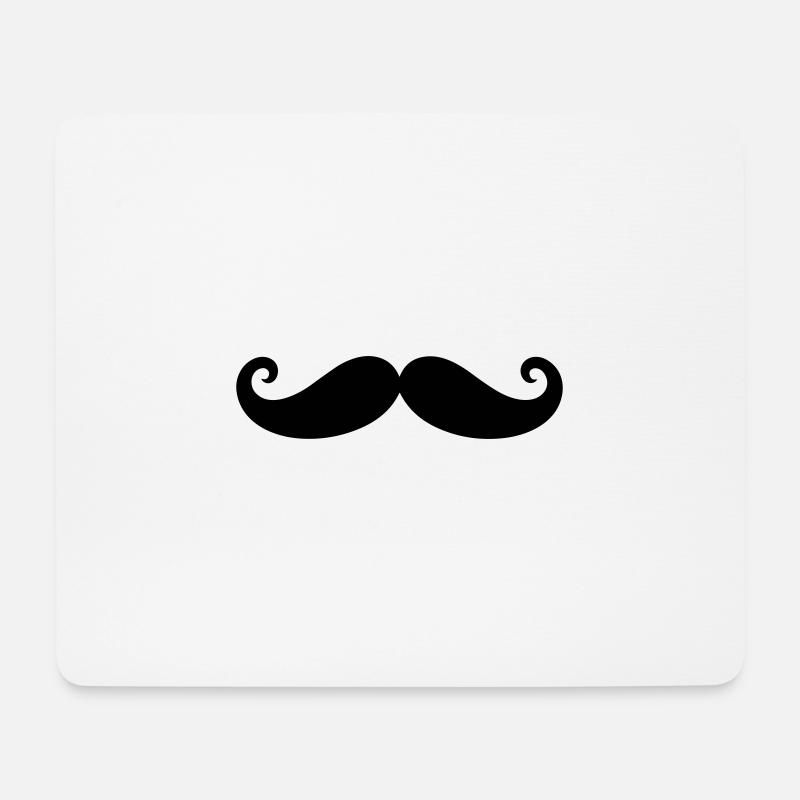 Schnurrbart - Mousepad (Querformat) - Weiß