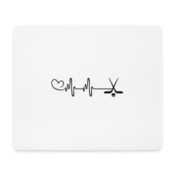icehockey Puls Herzschlag icon - Mousepad (Querformat) - Weiß - Vorne