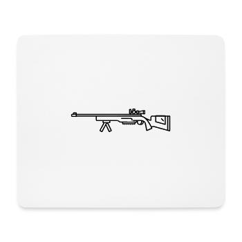 Sniper Shotgun - Mouse Pad (horizontal) - white - Front