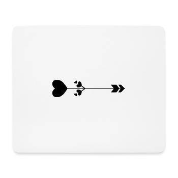 Herz-Pfeil - Mousepad (Querformat) - Weiß - Vorne