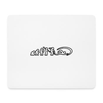 Evolution Swimmer Blanc Grunge - Tapis de souris (format paysage) - blanc - Devant