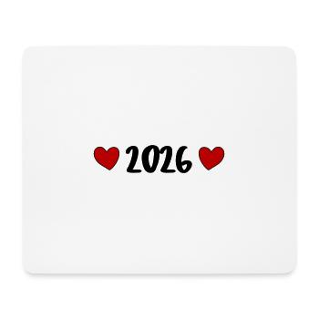 2026 Heart - Mouse Pad (horizontal) - white - Front