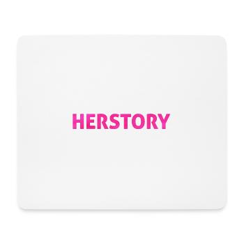 Herstory Neon Pink - Tapis de souris (format paysage) - blanc - Devant
