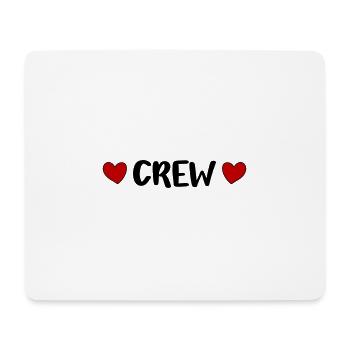Crew Herz - Mousepad (Querformat) - Weiß - Vorne