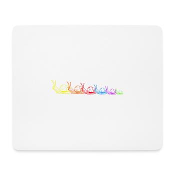 Escargots arc-en-ciel coquille d’escargot LGBT - Tapis de souris (format paysage) - blanc - Devant