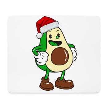 Avocado zu Weihnachten. Weihnachtsgeschenk - Mousepad (Querformat) - Weiß - Vorne